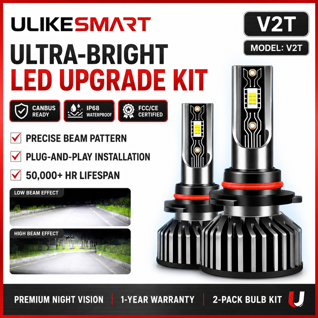 Premium 12000LM CSP LED Headlight Bulbs – Gunmetal Edition