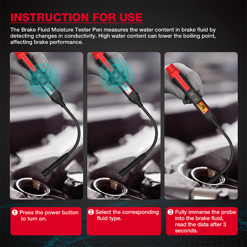 Brake Fluid Tester – Flexible Gooseneck Probe