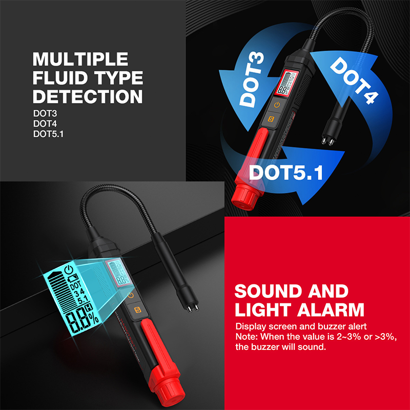 Brake Fluid Tester – LCD Display & Auto Power-Off