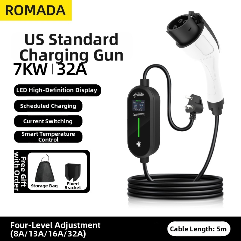 Ulikesmart Level 2 EV Charger 7kW 32A J1772 - 16ft Cable